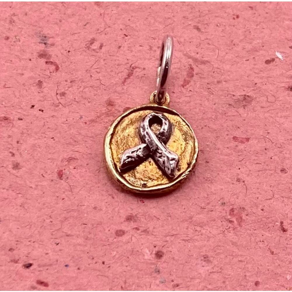 Waxing poetic awareness ribbon charm